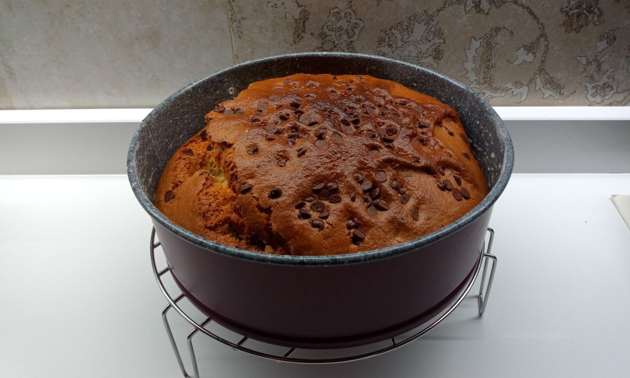 La torta appena uscita dalla friggitrice