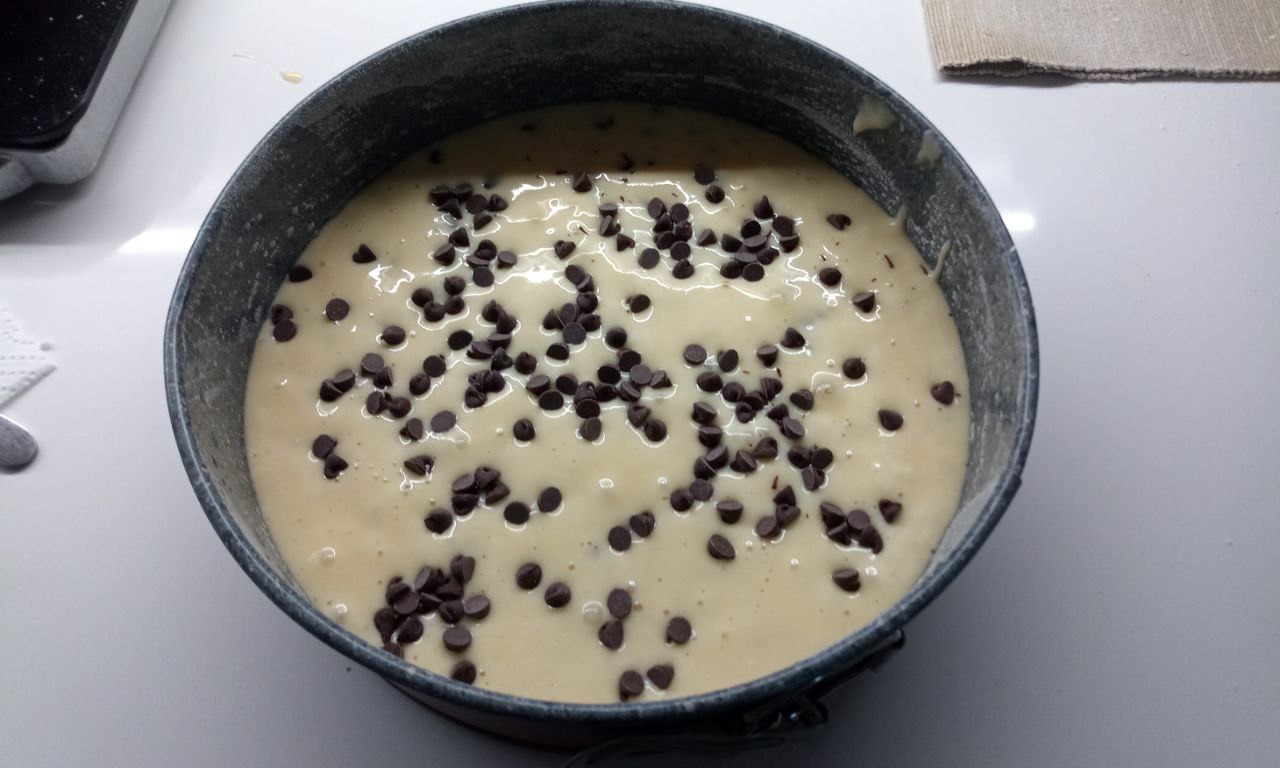 La torta pronta per la cottura